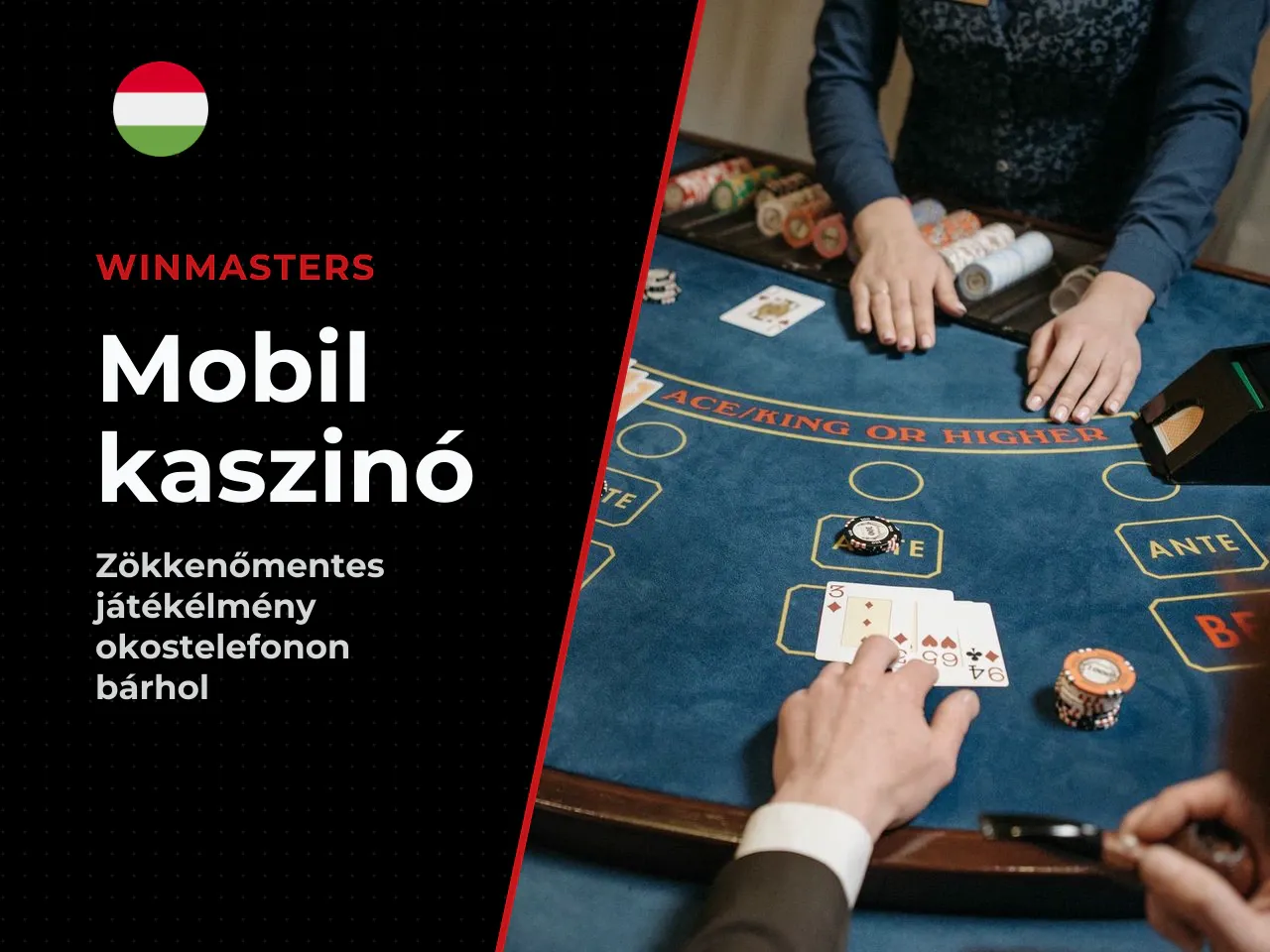 A Winmasters Casino használata okostelefonról. A