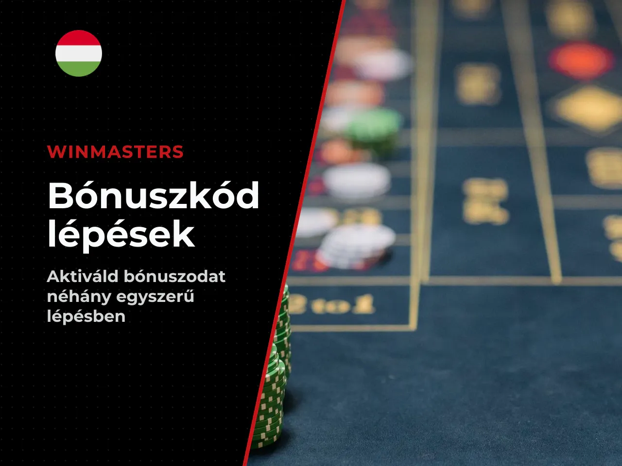A Winmasters promo code aktiválása lépésről