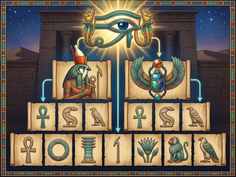 Eye of Horus szimbólumhierarchia infografika