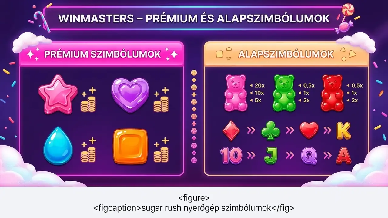 sugar rush nyerőgép szimbólumok