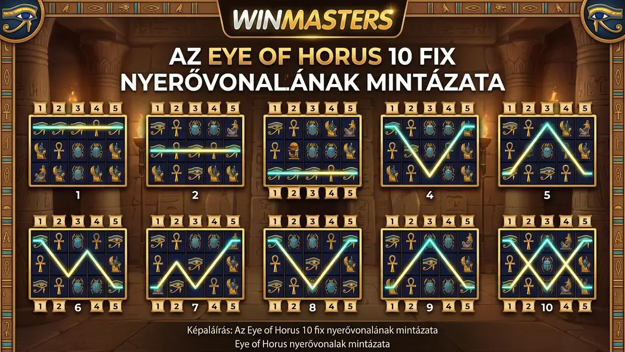 Eye of Horus nyerővonalak mintázata